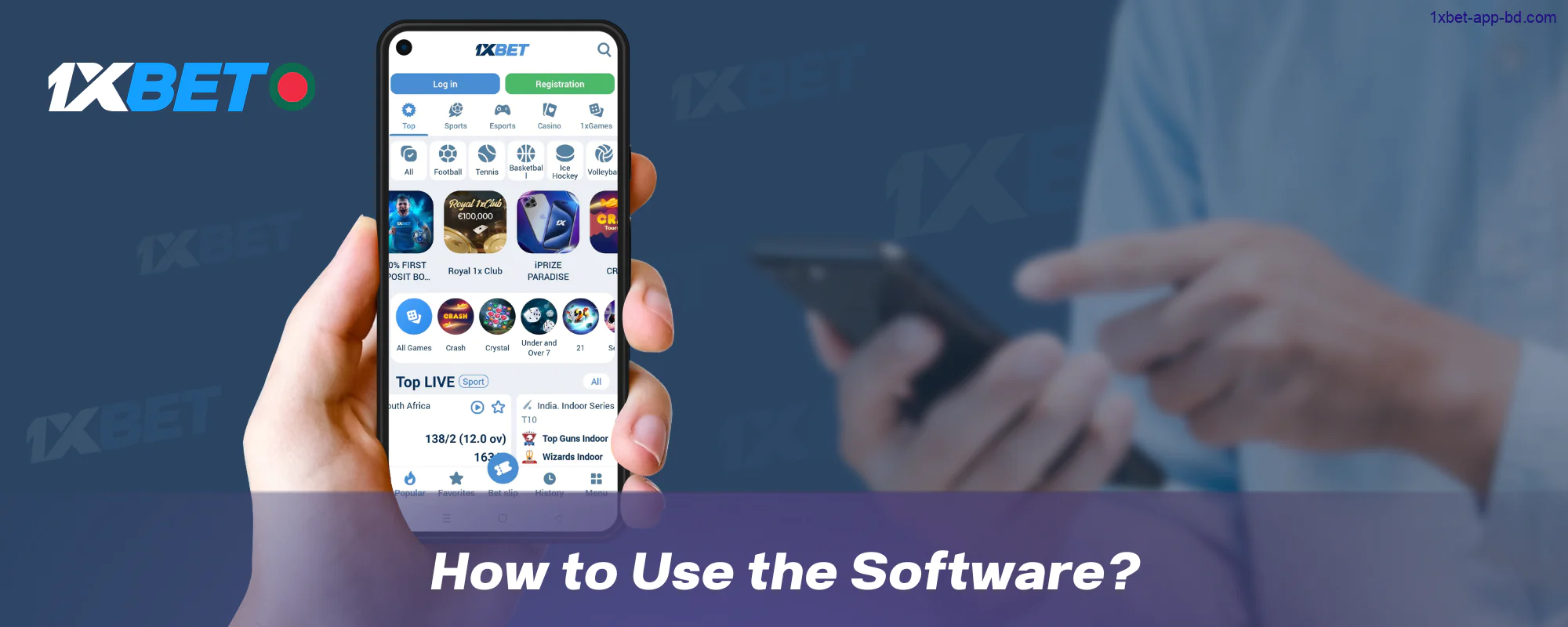 Brief instructions on how to use the 1xBet app